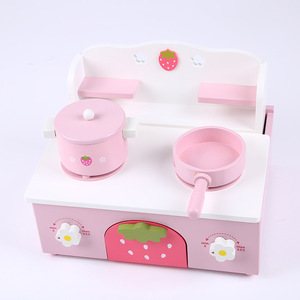 Gioco di Simulazione <span class=keywords><strong>Cucina</strong></span> per Bambini, Divertente Mini Fornello a Gas Giocattolo, Set <span class=keywords><strong>Cucina</strong></span> in Legno per Bambine - Product Image 3