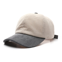 Gorra de Béisbol Unisex Personalizada OEM con Logotipo Bordado, Color Sólido, Imagen Común, Visera Ligera de Pana, Protección Solar para Exteriores
