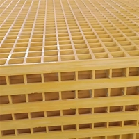 Lantai Grating Kamar Cuci Mobil dari Fiberglass Reinforced Plastic (FRP) Sistem Snap-fit, Tahan Korosi Kimia Tinggi, Dapat Dipotong