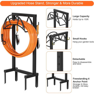 Support de tuyau d'arrosage, organiseur de tuyau d'arrosage extérieur autoportant, support de tuyau d'arrosage amovible - Product Image 3