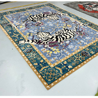 Tapis en acrylique tufté à la main, grand format, violet, motif animalier, pour salon, prix de gros, tapis de zone