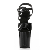 Sandales d'été en PVC à talon aiguille de 8 pouces, à lacets, bout ouvert, longues lanières à nouer, respirantes, pour spectacle exotique, personnalisables