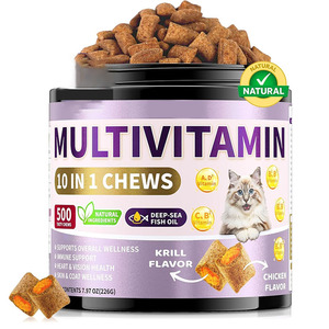 Katzen-Multivitamin Allergie-Linderung Knusprige Cremige Kausnacks 10-in-1 Vitamine Unterstützt Hüftgelenk Haut- & Fellgesundheit Haustier-Nahrungsergänzungsmittel - Product Image 6