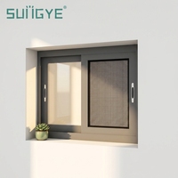 Ventana Corredera Moderna SUNGYE con Marco de Aleación de Aluminio, Doble Vidrio Templado, Resistente al Viento, con Mosquitera de Acero Inoxidable
