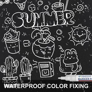 <span class=keywords><strong>Pennarello</strong></span> <span class=keywords><strong>Bianco</strong></span> per Tessuti, Permanente per Coprire Macchie e Segni di Candeggina su Tessuti Scuri, Penna per Tessuti Senza Sbavature - Product Image 4