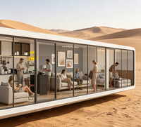 Cabine mobile étanche pour Apple Cabin avec salle de bain complète, maisonnette préfabriquée pour hôtel extérieur, hébergement touristique panoramique, vente en gros