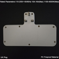 Interrupteurs à 3 broches pour boutons de commande, convertibles pour logements résidentiels, avec ports USB Type C et 3 prises de conversion