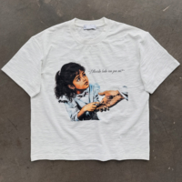 QYOURECLO T-shirts personnalisés avec logo, en coton slub, coupe oversize, imprimés graphiques, 100 % coton slub, manches courtes, pour hommes