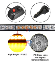 Barre lumineuse de flash de voiture de flic super lumineuse de 35 pouces 36W rouge bleu blanc ambre IP65 étanche certifié CE stroboscope de toit d'urgence