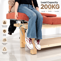 Table de massage professionnelle en gros avec dossier réglable, coussin épais de 10 cm, lit de spa en bois massif pour spa et salon