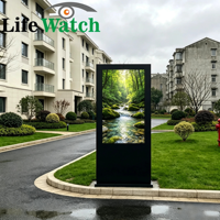 Tótem Publicitario LCD de 65 Pulgadas, 3000nit, Resistente al Agua, para Exteriores, para Calles Comerciales y Plazas
