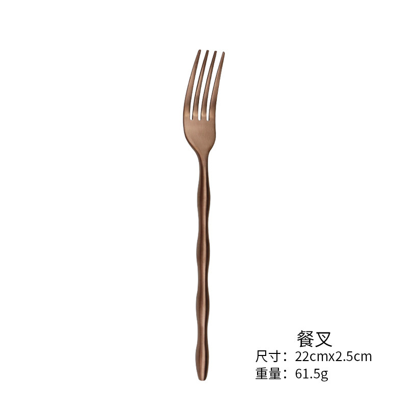 Tenedor de oro rosa