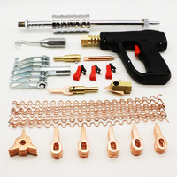 AUTO Kit de 81 piezas de alta resistencia con martillo de tracción triangular, abrazadera de disco de bloqueo, extractor de abolladuras para coche, soldador por puntos y herramientas de reparación de abolladuras