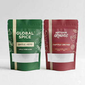Sachet <span class=keywords><strong>d</strong></span>'emballage personnalisé pour <span class=keywords><strong>épices</strong></span>, en plastique, pour assaisonnements et poudres alimentaires, 100g 200g, pochette refermable à fermeture éclair - Product Image 5