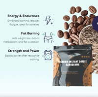 Café instantané premium Garcinia Cambogia Reishi, goût doux, saveurs chocolat, fruits, sucre, crème, certifié Halal, en poudre, boîte en vrac