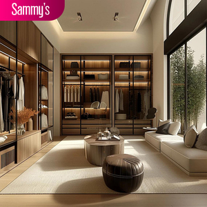 Armario Moderno Extensible con Cerradura, Diseño de Armario Portátil, Mueble de Dormitorio de Madera Moderno con Isla - Product Image 2