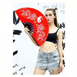 Abanico Plegable de Bambú Grande Personalizado a Precio de Fábrica, 33 cm, Diseño Pintado Ecológico para Uso en Discotecas - Product Image 4