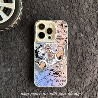 Coque de téléphone personnalisée avec logo coloré en argent IMD laser Anime pour iPhone 7 8 XR XS 11 12 13 14 15 16 PRO MAX 17 Air