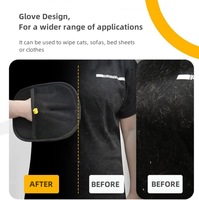 Gant électrostatique pour enlever les poils d'animaux, brosse de toilettage pour animaux, gant anti-poils