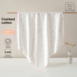 Manta Envolvente para Bebé Recién <span class=keywords><strong>Nacido</strong></span>, 90*90 cm, Extra Grande, con Borde Cosido, para Todas las Estaciones, 100% Algodón Puro, para Recién Nacidos e Infantes - Product Image 1