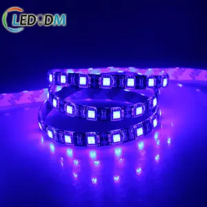 スマートストリップライト12V5mフレキシブル5050 SMD 60Leds UV395-405nm紫光防水LEDストリップ