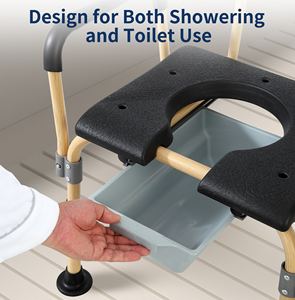 Silla <span class=keywords><strong>de</strong></span> Ducha Plegable <span class=keywords><strong>de</strong></span> Altura Ajustable para Personas <span class=keywords><strong>Mayores</strong></span>, Fácil <span class=keywords><strong>de</strong></span> Instalar, Equipo <span class=keywords><strong>de</strong></span> Seguridad para el Baño, Capacidad <span class=keywords><strong>de</strong></span> Carga <span class=keywords><strong>de</strong></span> 150 kg - Product Image 4