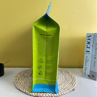 Sachet à fond plat imprimé en aluminium, sac de conservation alimentaire en PET, sachet à soufflet, sacs en plastique à fermeture éclair, sachet à café, emballage souple