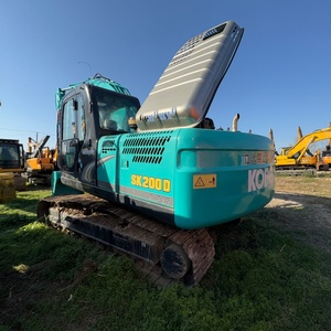 Excavatrice sur chenilles hydraulique Kobelco SK200D d'occasion de 20 tonnes pour projets municipaux, expédiée du Japon et livrée gratuitement - Product Image 1