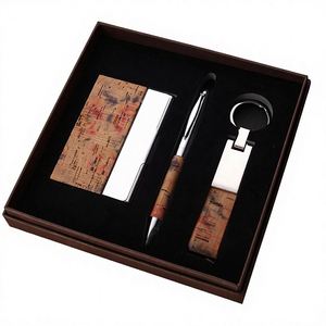 Porte-cartes de visite et porte-clés en bois à grain naturel, design artistique moderne et créatif, cadeau d'affaires pratique, en stock, vente en gros - Product Image 1