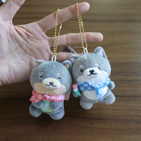 En gros, Porte-clés pendentif en peluche Shiba Inu Otter mignon de voyage, style dessin animé Kawaii, breloque de sac, cadeau de fête