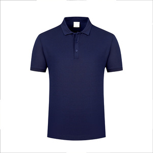 Polo Shirt Short Sleeve Solid Color Polyester Fiber Work Uniforms Daily Wear Sapphire Blue - Product Image 2
