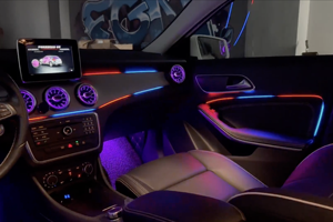 Éclairage d'ambiance W117 pour Mercedes-Benz CLA GLA W156 2013-18, éclairage LED RGB pour tableau de bord intérieur de voiture - Product Image 3