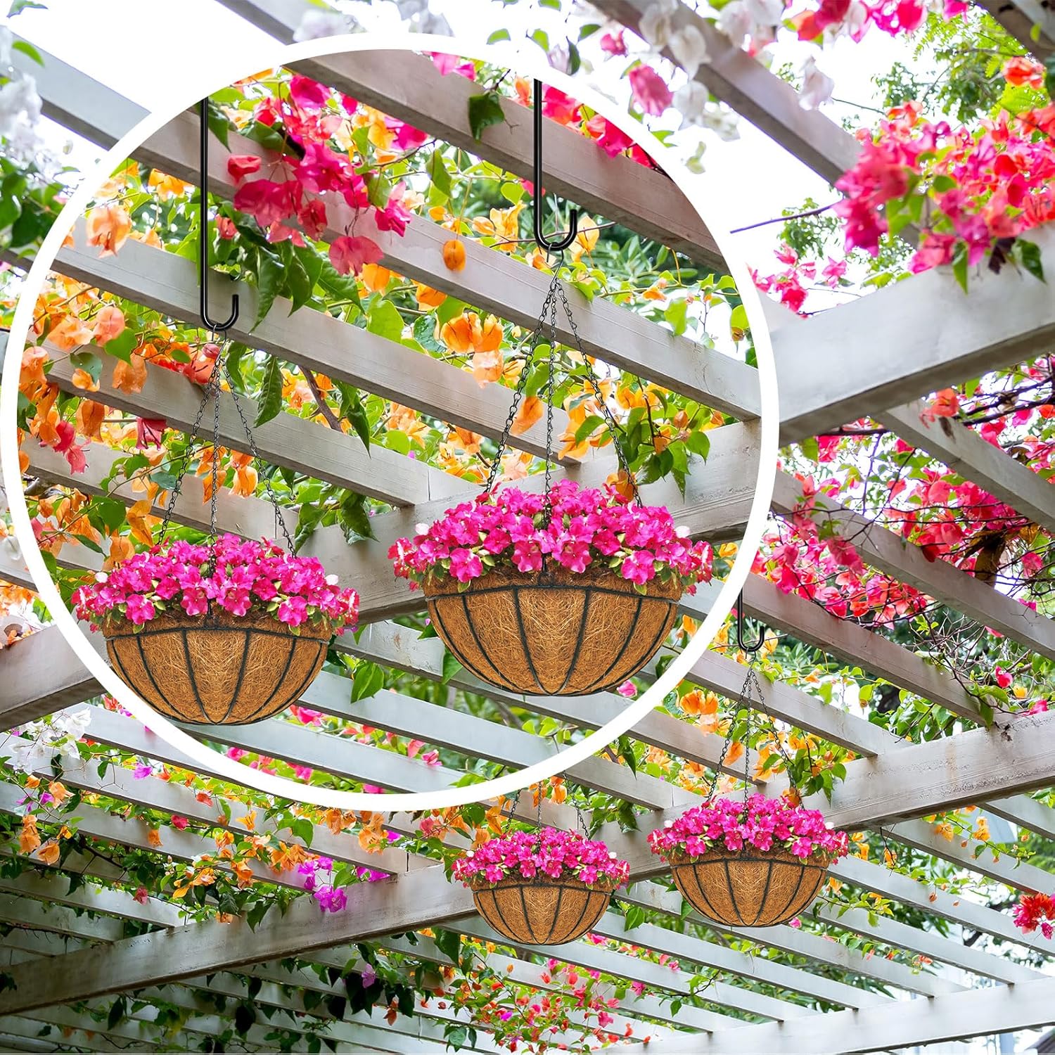 24-Inch Black Metal Plant Hanger Large S Hooks Single Tier Indoor/Outdoor  Garden Hanging System for Plants Tree Branches Birds| Alibaba.com