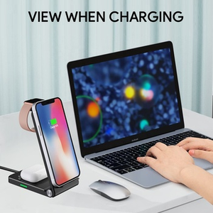 <span class=keywords><strong>Cargador</strong></span> inalámbrico de estación de carga inalámbrica plegable 3 en 1 para <span class=keywords><strong>iPhone</strong></span> 13 12 11 Pro Mini SE 11 X XS <span class=keywords><strong>XR</strong></span> para Samsung - Product Image 4