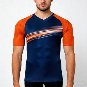 Jersey de Ciclismo MTB Unisex Personalizable con Rayas Naranjas de Secado Rápido y Ajuste Cómodo, Ropa Deportiva para Aventuras de Ciclismo MTB - Product Image 2
