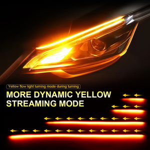 Feux de jour LED 12V pour <span class=keywords><strong>voiture</strong></span>, contrôle par application, bande <span class=keywords><strong>lumineuse</strong></span> flexible RGB Symphony, clignotant dynamique, lampe décorative pour phare - Product Image 5