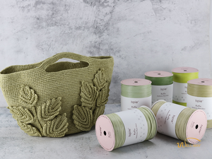 Sợi len dệt kim cao cấp ISPIE 250M, chất liệu rayon raffia, sợi viscose, dạng cuộn - Product Image 5