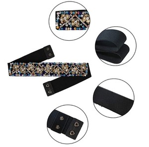 Ceintures à <span class=keywords><strong>perles</strong></span> <span class=keywords><strong>en</strong></span> strass et cristal pour femmes, extensible, multicolores, nouvelle collection, - Product Image 3