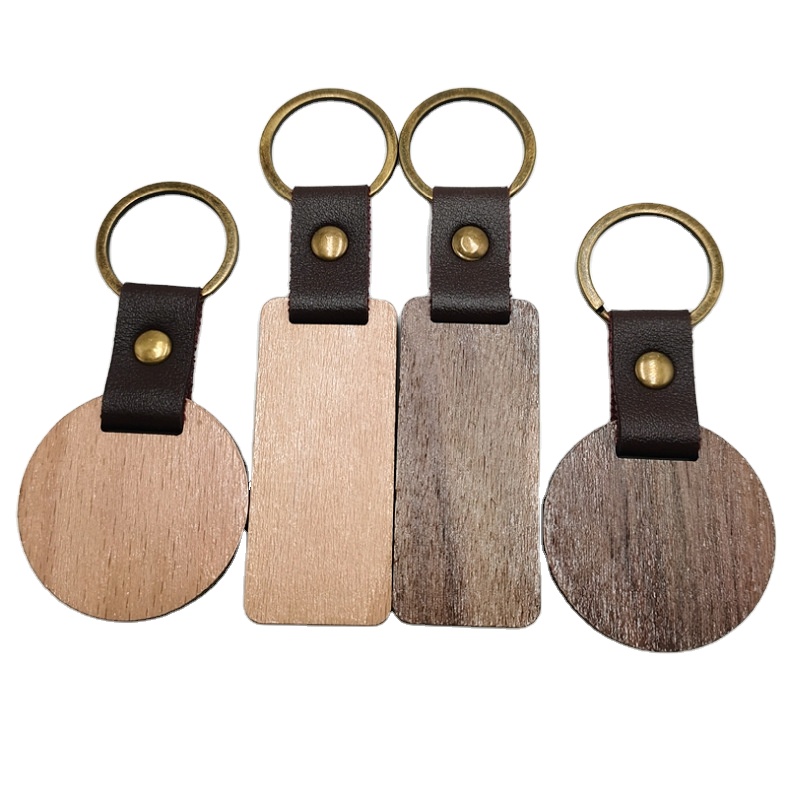 Religious Wooden Keychains with Stainless Steel & Acrylic Plastic Custom Printed Blank Wooden Keychain Machine