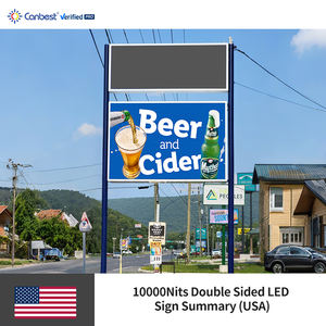 Canbest APro P8 8Mm 2880x1920Mm 9.45x 6.3ft 10000nit Double face esterno Display pubblicitario schermo cartellone in Usa - Product Image 5