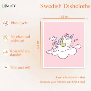 Serviettes de cuisine douces réutilisables, chiffons à vaisselle, chiffon à vaisselle suédois, chiffon à vaisselle en cellulose, éponge de cuisine, <span class=keywords><strong>serviette</strong></span> de nettoyage - Product Image 3