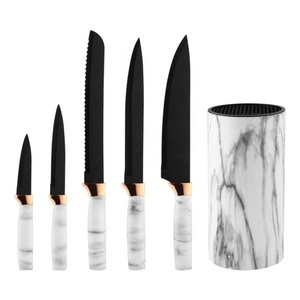 New Design 6 Pieces Kitchen <b>Knives</b> <b>Sharp</b> Blades Chef <b>Knives</b> Scissor Stainless Steel Kitchen <b>Knife</b> <b>Set</b> With Block - Product Image 1