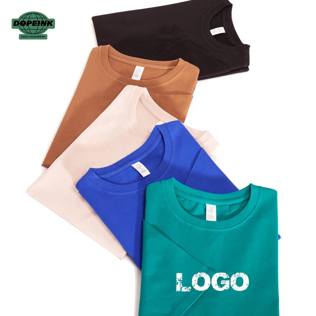 Hersteller Hohe Qualität 270gsm 100% Baumwolle Sublimation Benutzer definierte Logo Stickerei Weiß Männer Plain T-Shirts In loser Schüttung