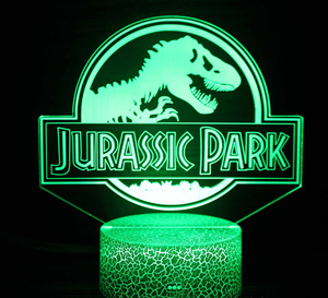 Lampada Notturna Dinosauro in Acrilico, Luce 3D a Illusione Ottica, RGB 16 Colori, Telecomando Touch USB Dimmerabile, Decorazione per Camera da Letto Bambini, Regalo - Product Image 2