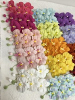 Fleur artificielle en fil de phalaenopsis tricotée à la main en gros, artisanat floral de qualité supérieure pour centre de table, boîte cadeau
