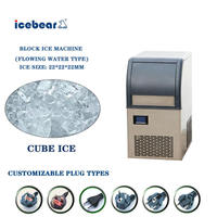 Máquina de Hielo Comercial Industrial de 25 kg/24 h, Solución para Hacer Hielo en Cubos y Bloques