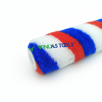 Rouleau à peinture en tissu polyester neuf de 9 pouces, couverture de rouleau à peinture haute densité avec cadre de rouleau à peinture de style cage
