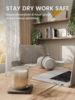 Sous-verres en feutre de haute qualité, résistants à la chaleur et réutilisables, pour boissons, sous-verres absorbants avec support, table basse et salon