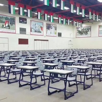 Ensemble bureau et chaise individuels en métal au design ergonomique pour l'école et le salon – Mobilier de classe confortable