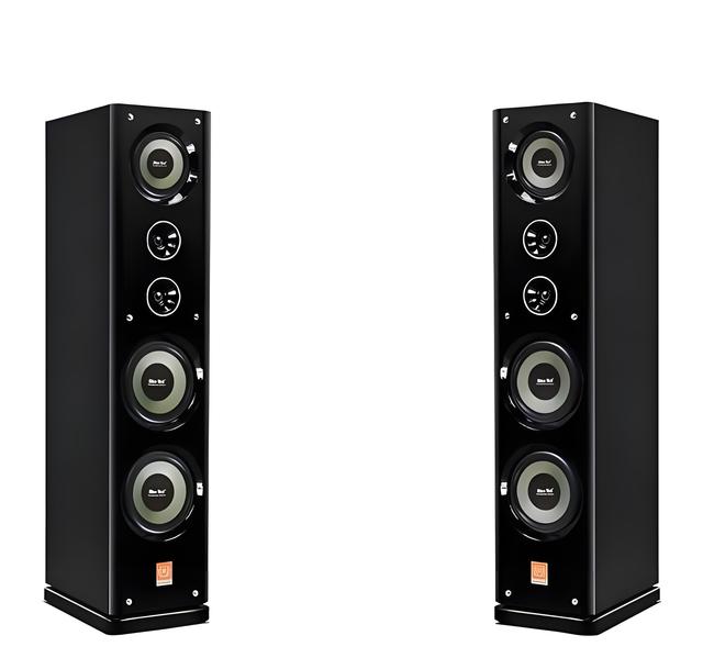 High-End 8-Inch Dual Floor-Standing Hifi Speakers Luxury Piano Lacquer Finish for Home Theater Sound Bars
